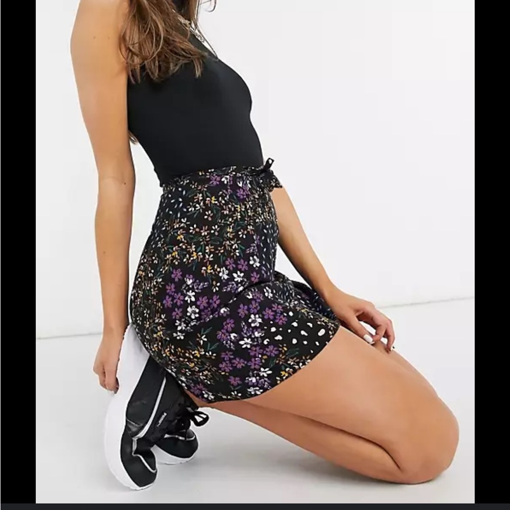 ASOS Design wrap mini skirt with a side tie